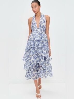 En Saison Odessa Sleeveless tiered midi dress